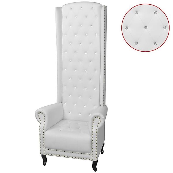 vidaXL Sessel Hochlehner-Sessel Weiß Kunstleder (1-St) günstig online kaufen