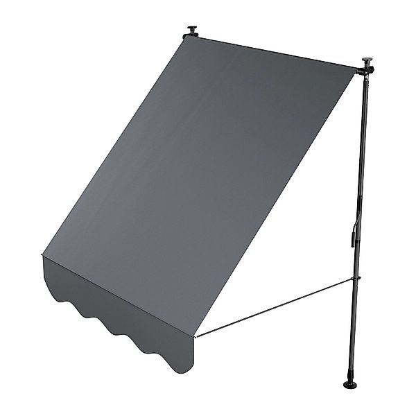 Juskys Klemmmarkise Kapstadt 150 x 120 cm Grau günstig online kaufen