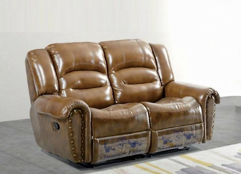 JVmoebel Sofa Braun Sofa 2 Sitzer Polster Sofas Design Möbel Zweisitzer Neu günstig online kaufen