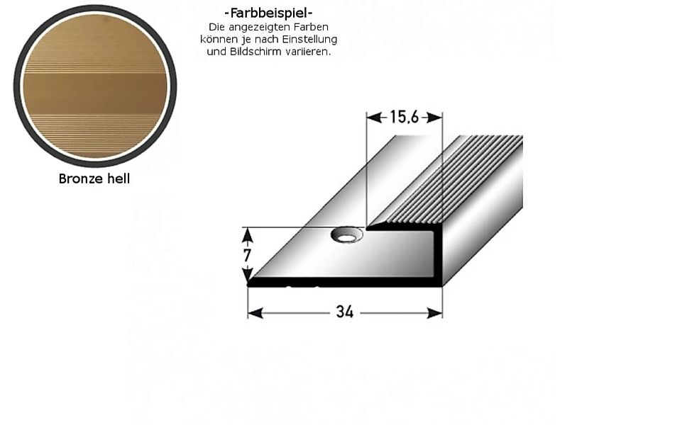 Einschubprofil "Waterford" für Laminat, 7 mm Einfasshöhe, Aluminium eloxier günstig online kaufen