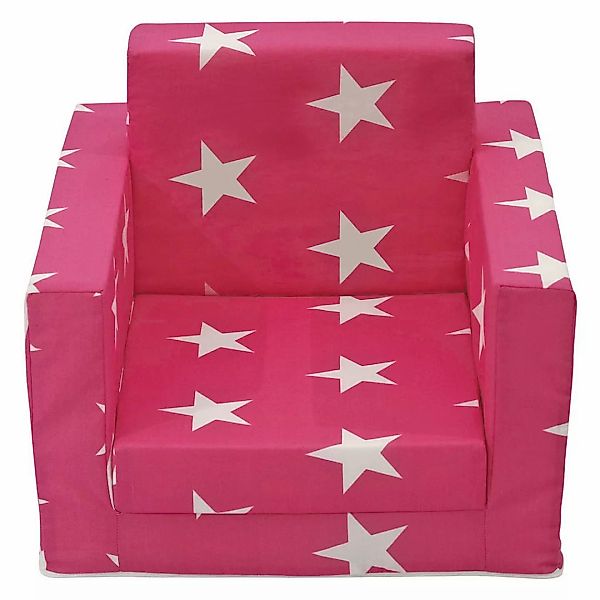 Kindersessel Luca pink weiß B/H/T: ca. 48x48x41 cm Liegefläche B/L: ca. 34x günstig online kaufen