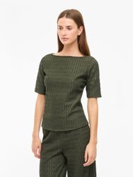 Vila Blusenshirt Kurzarm Struktur Design mit günstig online kaufen