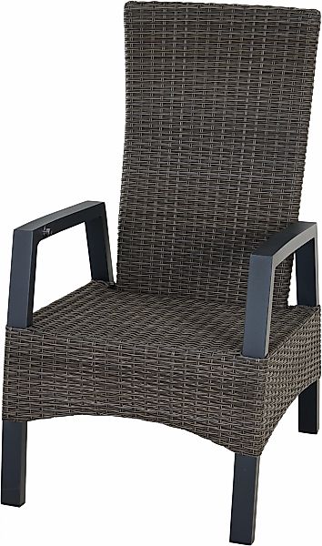 Siena Garden Gartensessel »»Taranto Move« charcoal-grey inkl. Kissen«, Rück günstig online kaufen