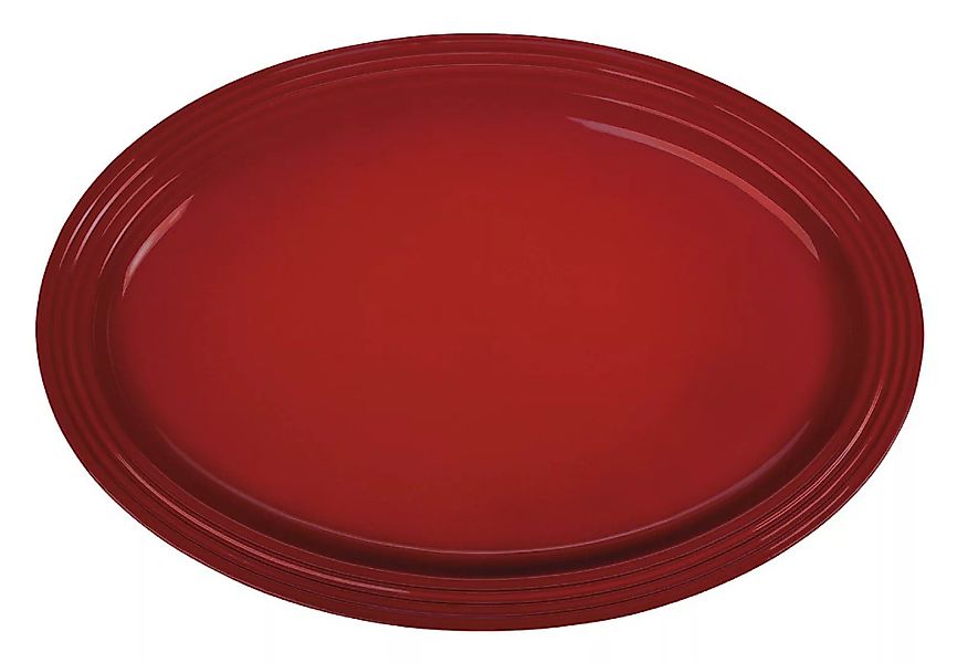 Le Creuset Servierplatte Oval Steinzeug Kirschrot 46cm günstig online kaufen