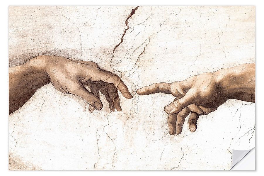Posterlounge Wandbild Die Erschaffung Adams (Detail), günstig online kaufen
