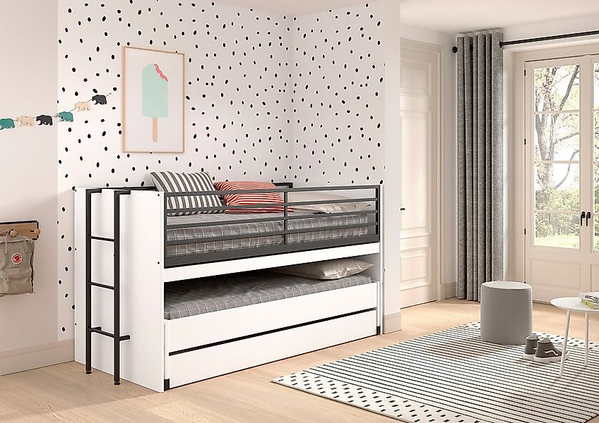 Home affaire Etagenbett praktisches Etagenbett mit viel Funktion, 2 Dekore günstig online kaufen