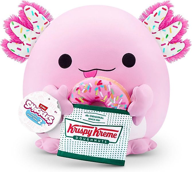 ZURU Plüschfigur Snackles Axolotl in Pink mit Krispy-Kreme-Donut, Serie 2 - günstig online kaufen