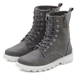 LASCANA Schnürstiefelette zum Schnüren, modische Optik im Combat Look, Reiß günstig online kaufen