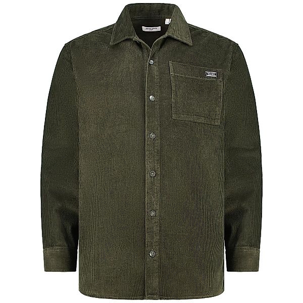 Jack&Jones Overshirt aus Baumwolle Farbe oliv Größe: 8XL günstig online kaufen