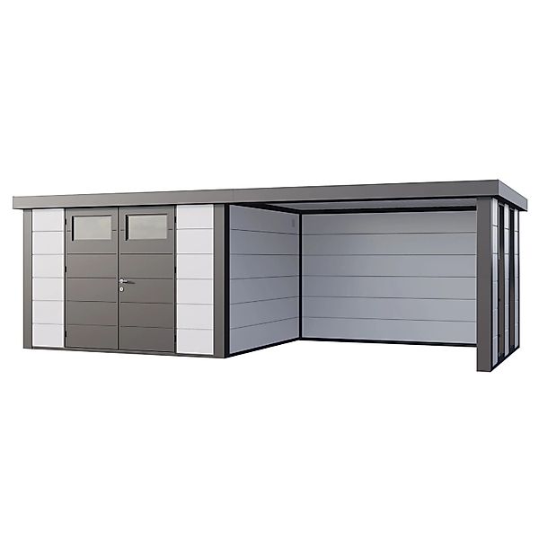 Gerätehaus Classico 3330 mit Lounge L Rechts m. Fenster 672 cm x 298 cm Wei günstig online kaufen