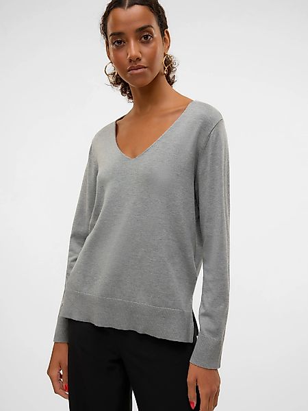 Vero Moda Strickpullover Strickpullover loose fit V-Ausschnitt Langarm VMSI günstig online kaufen
