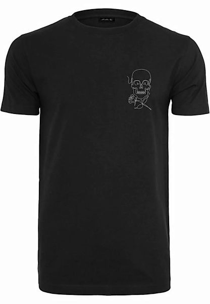 MisterTee Kurzarmshirt Herren Skull One Line Tee (1-tlg) günstig online kaufen
