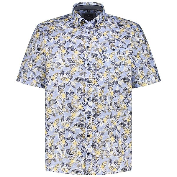 CASA MODA Freizeithemd mit floralem Muster Farbe blau Größe: 4XL günstig online kaufen