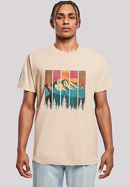 F4NT4STIC T-Shirt Berg Sonnenuntergang Retro Premium Qualität günstig online kaufen