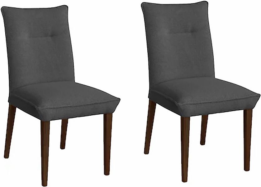 Home affaire 4-Fußstuhl »Atena« () Gestell aus Massivholz Buche, Bezug Tedd günstig online kaufen