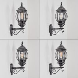hofstein Außen-Wandleuchte Außenwandlampe aus Metall/Glas in günstig online kaufen