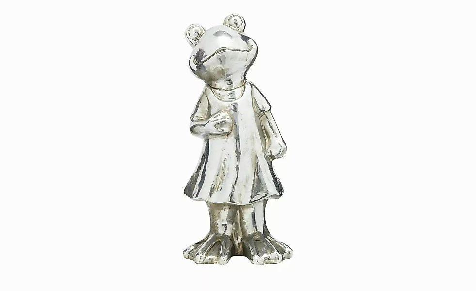 HOME STORY Deko Frosch   ¦ silber ¦ Polyresin (Kunstharz) ¦ Maße (cm): B: 1 günstig online kaufen