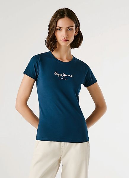 Pepe Jeans T-Shirt "NEW VIRGINIA" mit Logo-Print günstig online kaufen