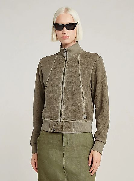 G-STAR Longpullover "Track Overdyed Slim Sweaterjacke" günstig online kaufen