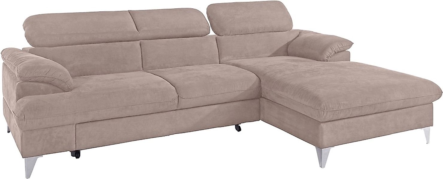 COTTA Ecksofa "Caluso L-Form" mit Kopfteilverstellung, wahlweise mit Bettfu günstig online kaufen