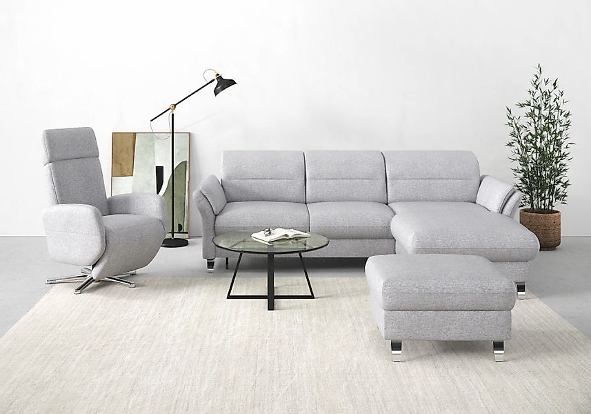 sit&more Ecksofa "Grenoble L-Form mit Federkern", wahlweise mit Bettfunktio günstig online kaufen
