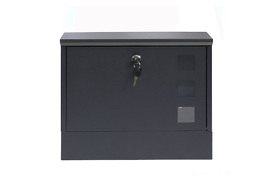 HTI-Living Briefkasten Briefkasten Amin Schwarz modern mit Zeitungsfach (St günstig online kaufen