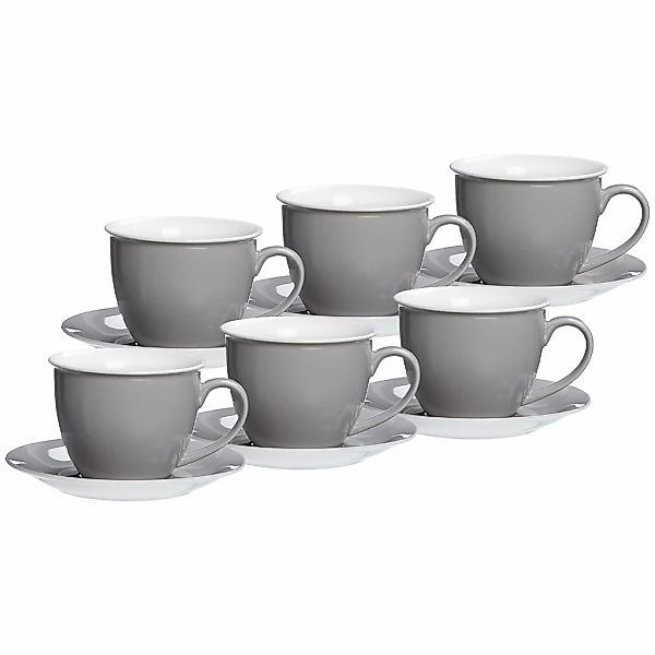 Ritzenhoff & Breker Tasse "Milchkaffee Tassen mit Untertassen Doppio 350 ml günstig online kaufen