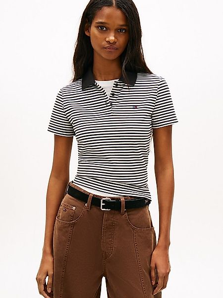 Tommy Jeans Poloshirt TJW SLIM ESSENTIAL POLO SHORT SLEEVE mit Logostickere günstig online kaufen