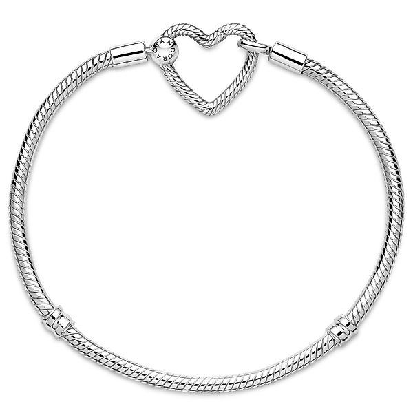 Pandora Charm-Armband Silber mit Herz-Verschluss günstig online kaufen