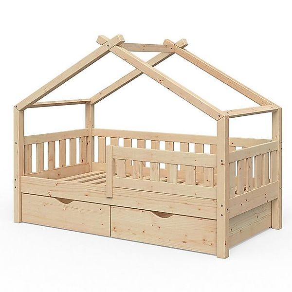 VitaliSpa Design Kinderbett 160 x 80 cm Natur mit Schubladenset und Lattenr günstig online kaufen