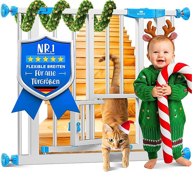 KESSER Türschutzgitter, Absperrgitter zum Klemmen mit Katzenklappe Treppens günstig online kaufen