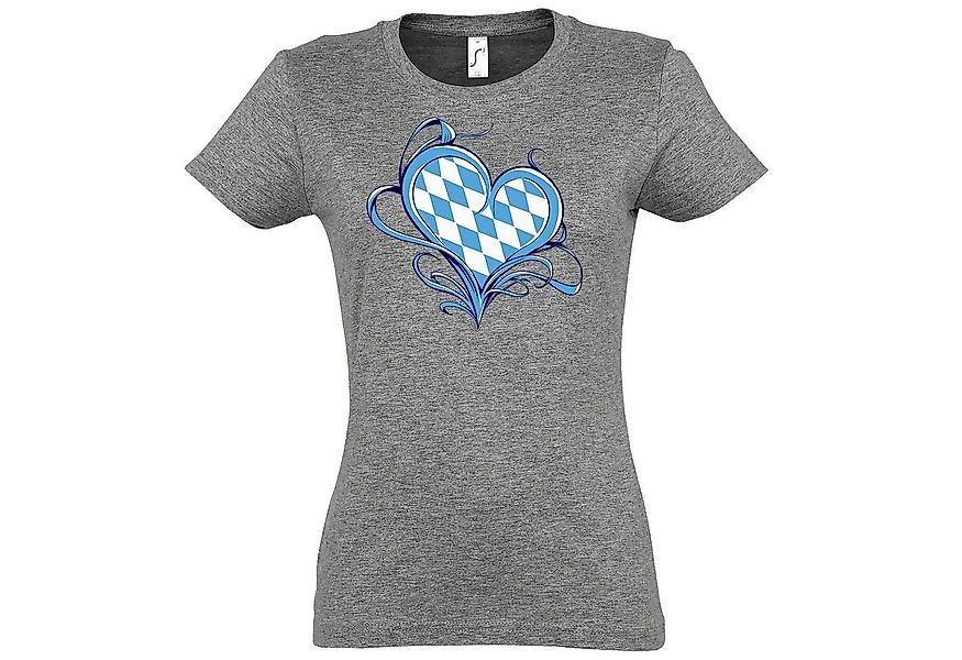 Youth Designz T-Shirt Bayern Herz Damen T-Shirt mit trendigem Frontprint günstig online kaufen