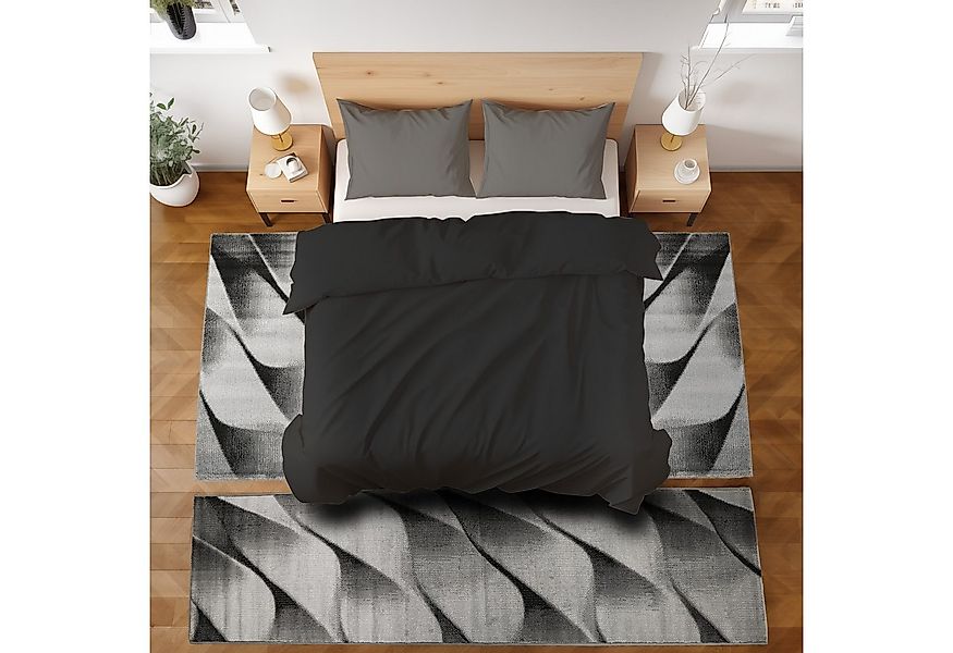 SIMPEX24 Kurzflor-Bettumrandung Abstrakt Wellen Design, Höhe 12 mm, (Bett-S günstig online kaufen