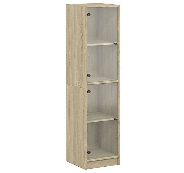 vidaXL Highboard Highboard mit Glastüren Sonoma-Eiche 35x37x142 cm (1 St) günstig online kaufen
