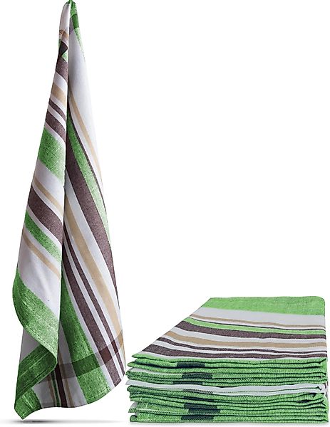 Aspero Geschirrtuch 10 Geschirrtücher Toffee Stripe, günstig online kaufen