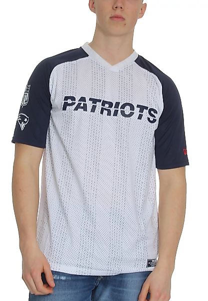 New Era NFL Stripe Oversized T-Shirt Herren NEW ENGLAND PATRIOTS Weiß Blau günstig online kaufen