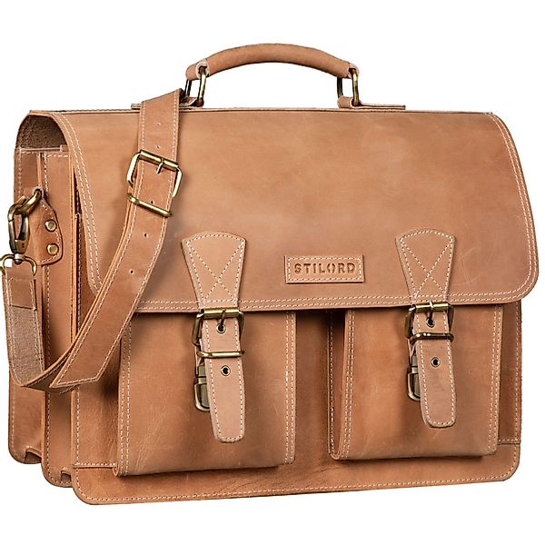 STILORD Aktentasche "Jeffrey" Lehrertasche Aktentasche Leder günstig online kaufen