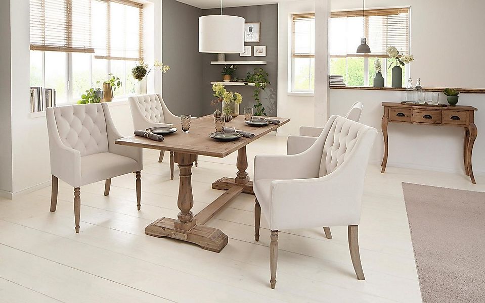 loft24 Esstisch Jay, aus massiver Akazie, FSC® zertifiziert, Breite 220 cm günstig online kaufen