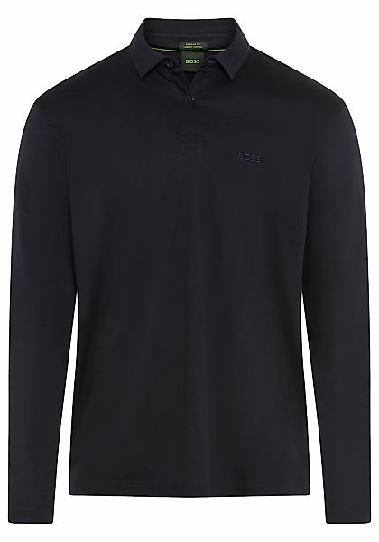 BOSS GREEN Langarm-Poloshirt "Pirol" Langarm, regular fit, Logo-Stickerei günstig online kaufen