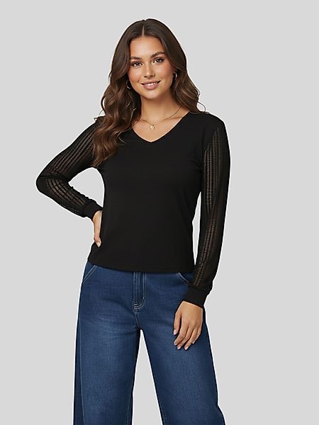 LAPA PLUS Langarmshirt Damen Bequemes Spitze-Bluse günstig online kaufen