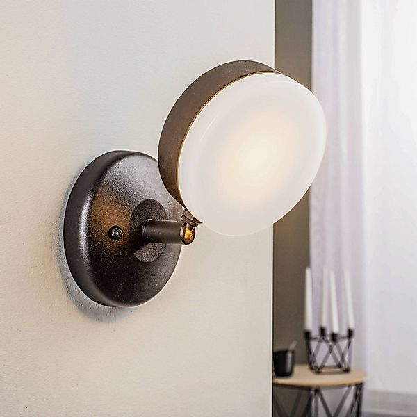 Lindby Amya Außen-Wandleuchte aus Aluminium, rund günstig online kaufen