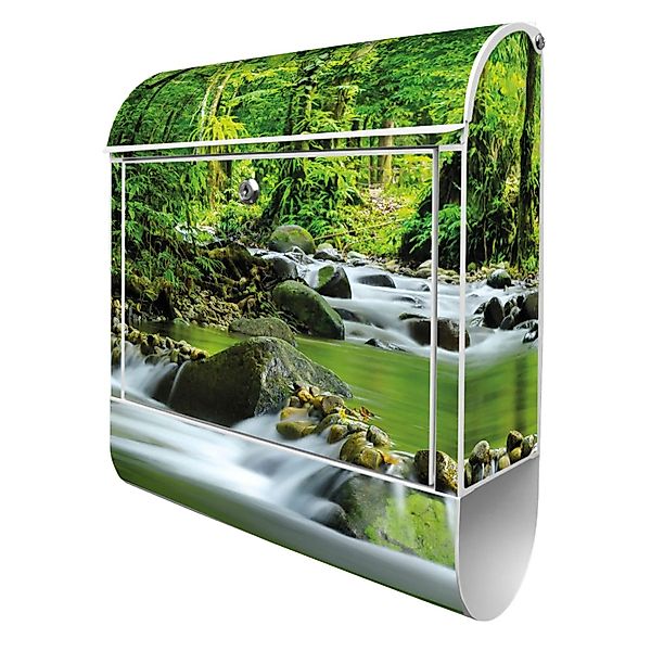 Banjado Design Briefkasten Weiß Pulverbeschichtet 39x47x14cm 2 Schlüssel Mi günstig online kaufen