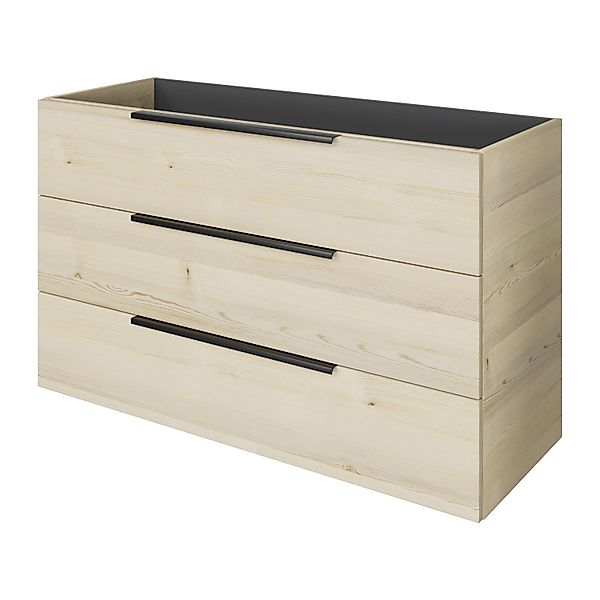 Pelipal Waschbeckenunterschrank Quantum 07 Polar Pinie Quer 120 cm 3 Auszüg günstig online kaufen
