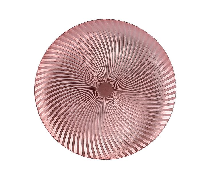 Kaemingk Dekoteller, Dekoteller 33cm Kunststoff Spiralmuster Rosa günstig online kaufen