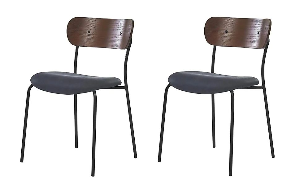 Stuhl 2er-Set  Lincoln ¦ schwarz ¦ Maße (cm): B: 51,5 H: 79 Stühle > Polste günstig online kaufen