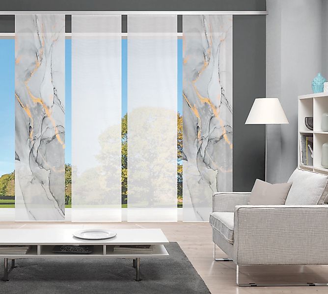 Vision S Schiebegardine "MARMOSA 4er SET" Paneelwagen 4 Stk. tlg. Bambus-Op günstig online kaufen