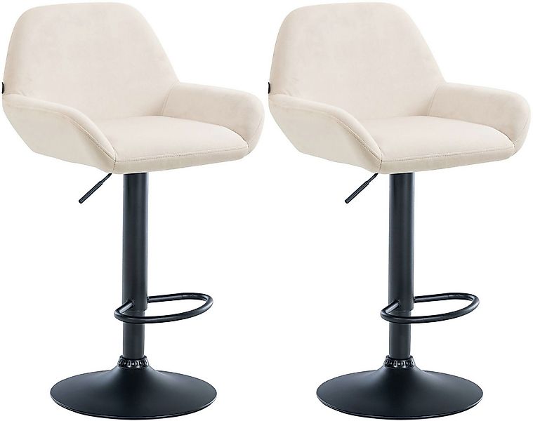 CLP Barhocker Braga Samt (2er Set, 2 St., 2er), drehbar und stufenlos höhen günstig online kaufen