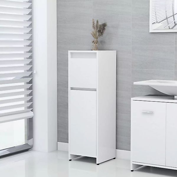 Badezimmerschrank Weiß 30x30x95 Cm Spanplatte günstig online kaufen