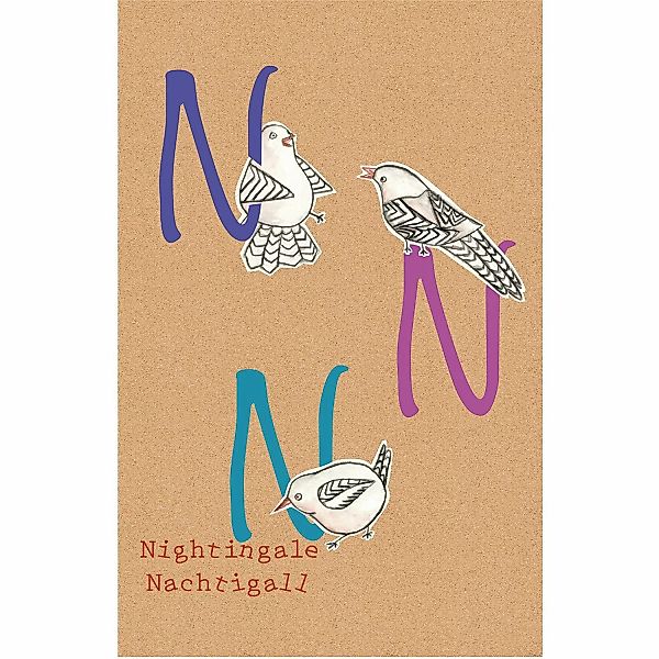 Komar Bild "ABC Animal N", Buchstaben, (1 St.), Wandbild zur Dekoration - o günstig online kaufen