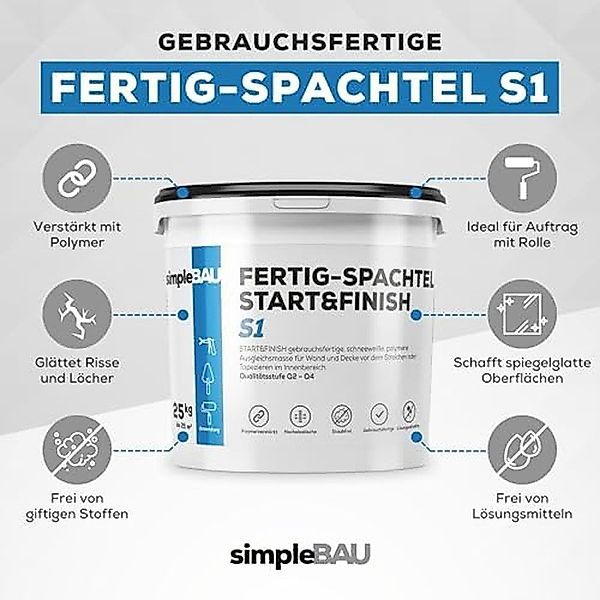 simpleBAU Spachtelmasse Spachtelmasse Weiß Innen 7 günstig online kaufen